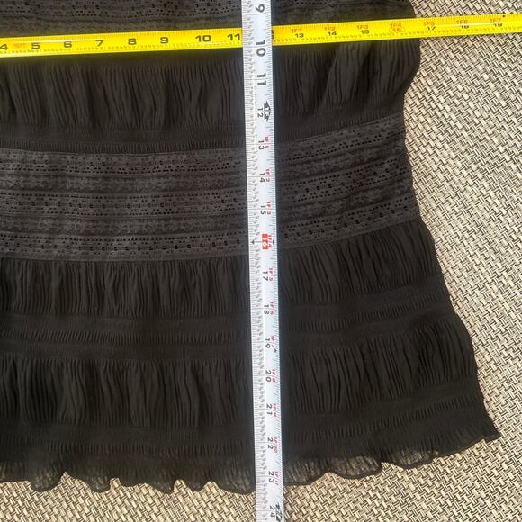 VELVET BY SPENCER & GRAHAM ANTHRO Sheer Lined Ruffle Lace Poet Lng Sleeve Top XS - Picture 6 of 6